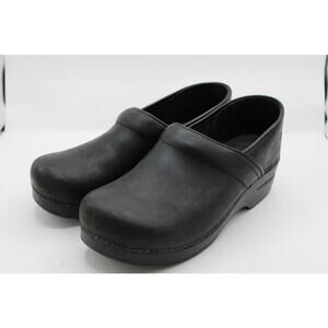 Dansko Black Leather Nursing Clogs Women's Size EU 40 US 9.5-10